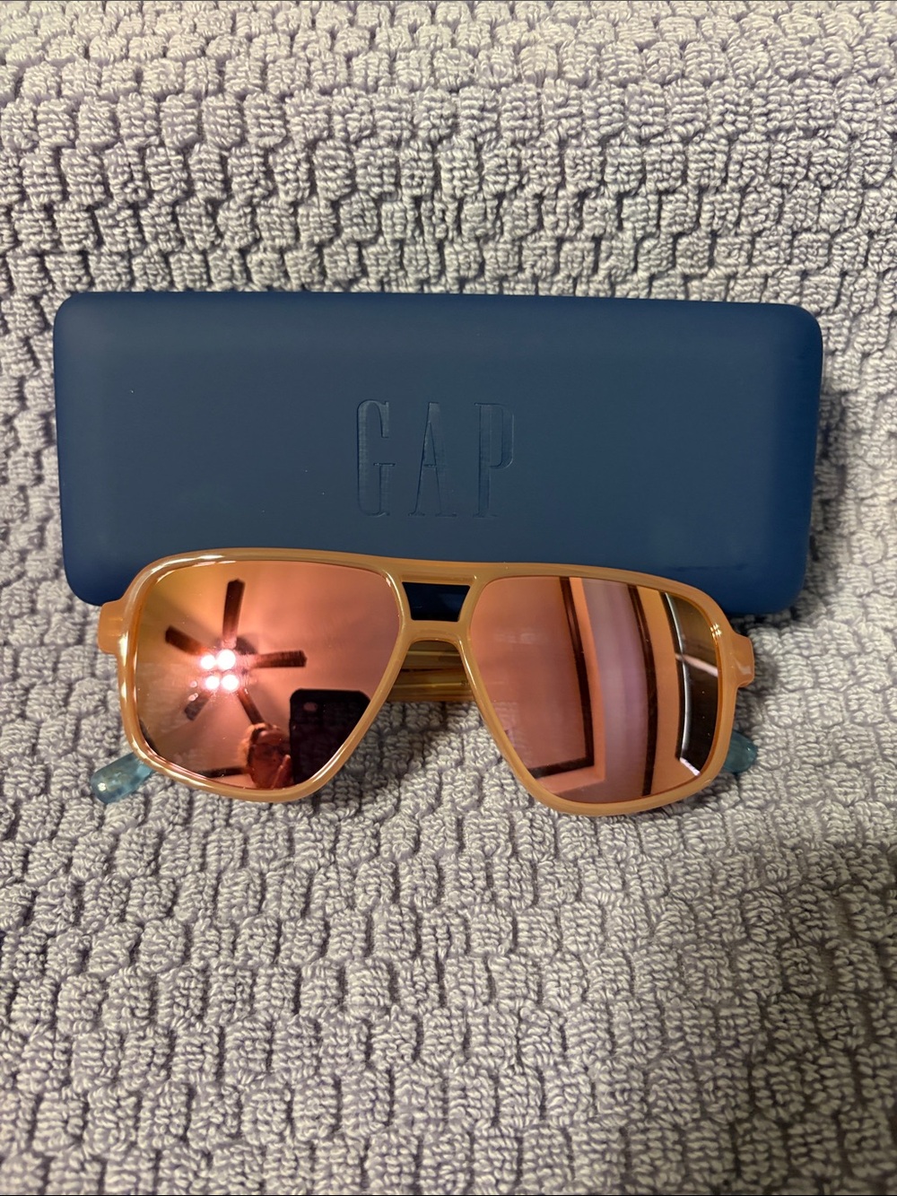 GAP blush Frame Sunglasses with Matching Pink Lenses